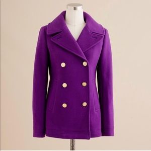 J. Crew Purple Peacoat